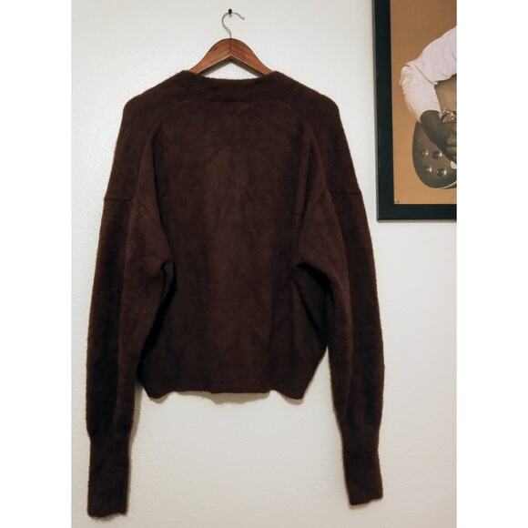Urban Outfitters Cozy Thea Cardigan Brown Boho Open Front Sweater Women’s SZ S - Picture 2 of 11